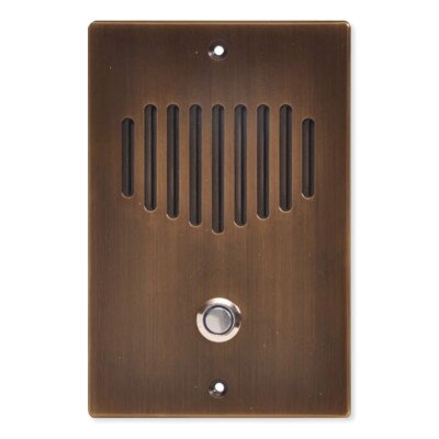 IST I2000 Door Intercom Station and RETRO Adaptor Plate, Antique Gold